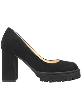 Lodi LD2Z Black Suede Platform Pump 2281