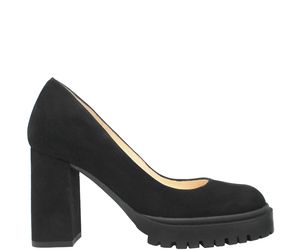 Lodi LD2Z Black Suede Platform Pump 2281 - Head Start Shoes