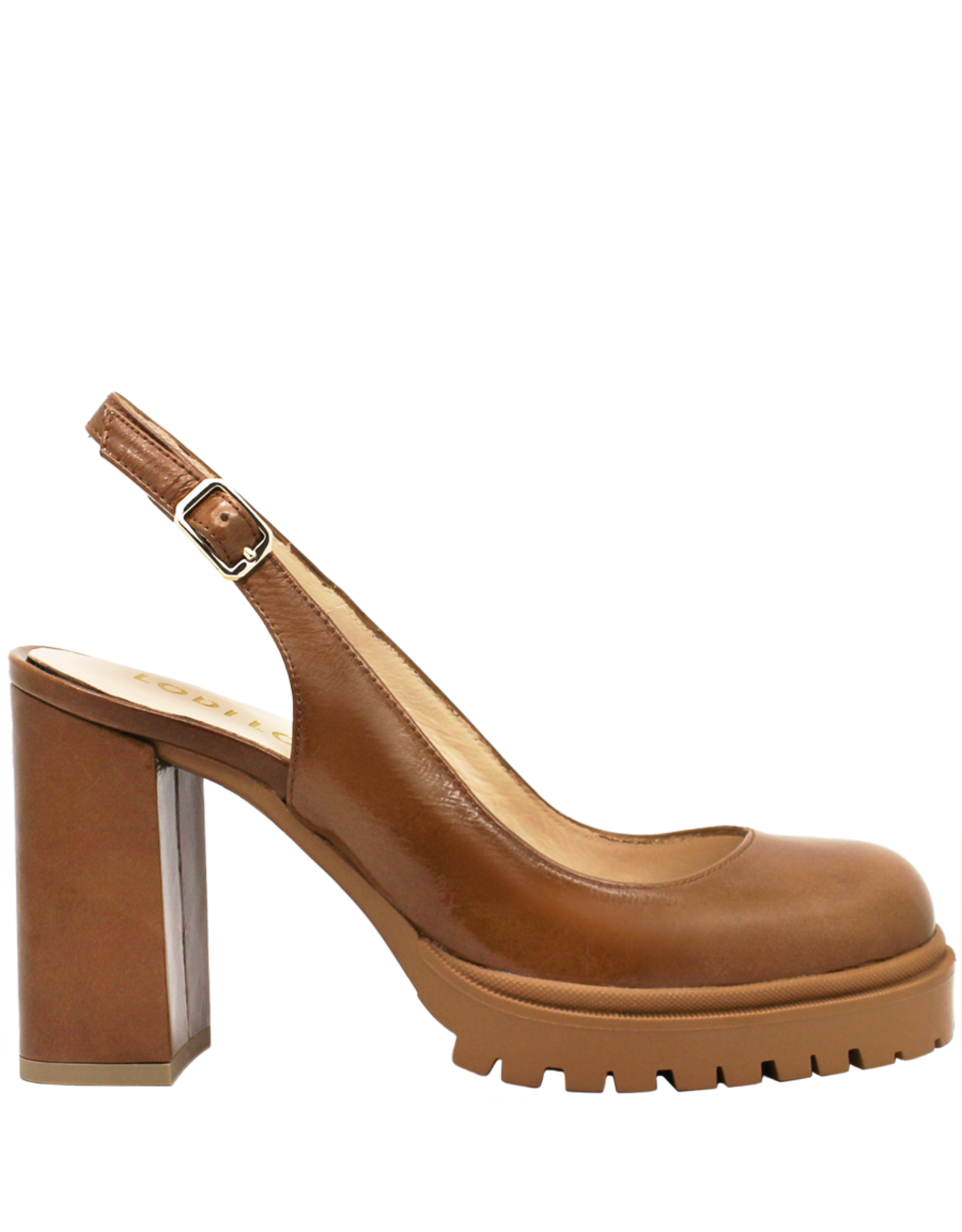 Lodi Lodi LD3C Tan Glaze Platform SlingBack 2282