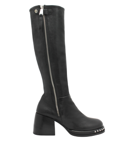 Ixos Ixos IS71S Black Outside Zipper Knee Boot 1304