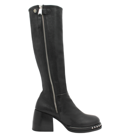 MLO Ixos IS71S Black Outside Zipper Knee Boot 1304