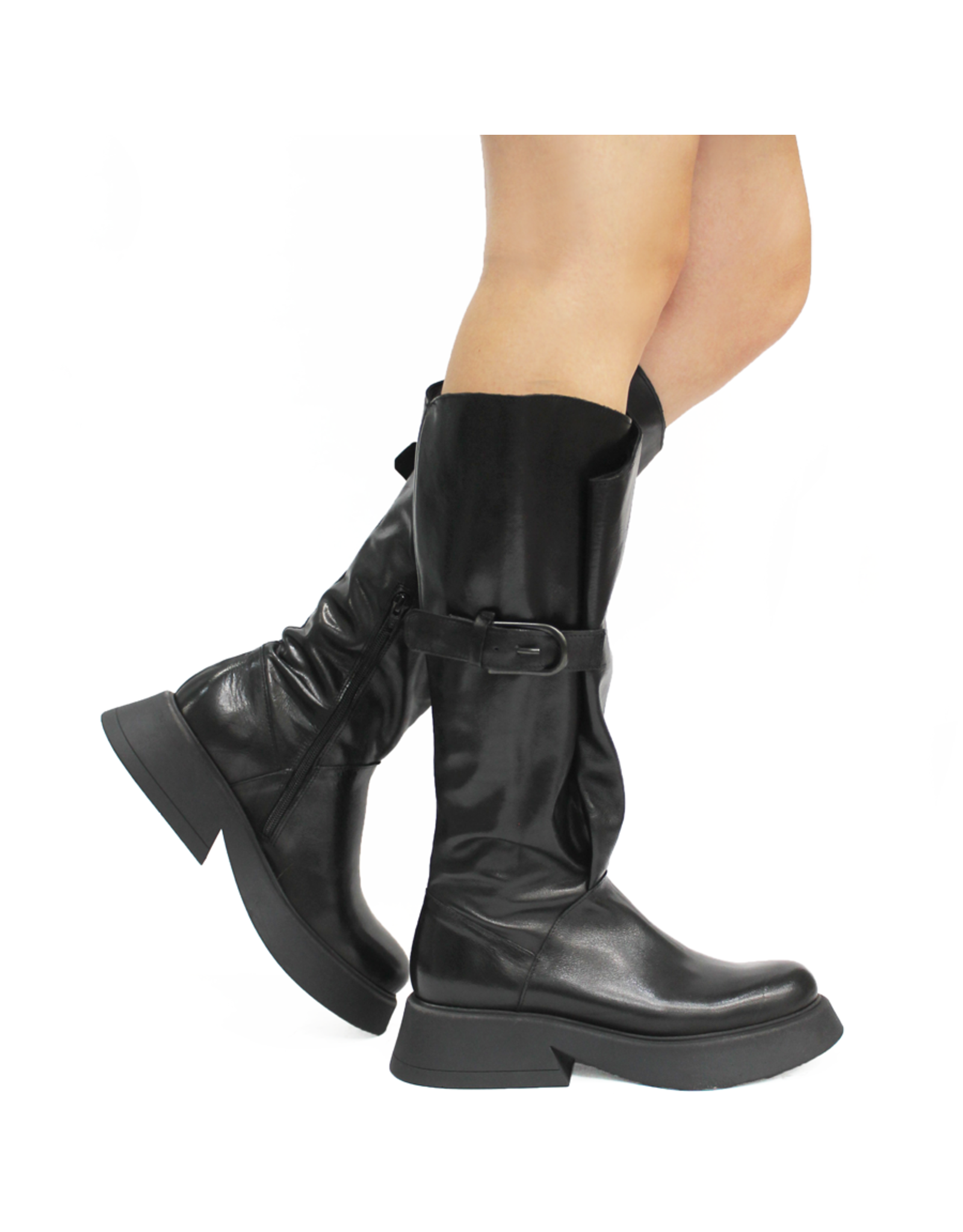 Star LS1 Black Knee Boot Adjustable for Wide Calves Babs