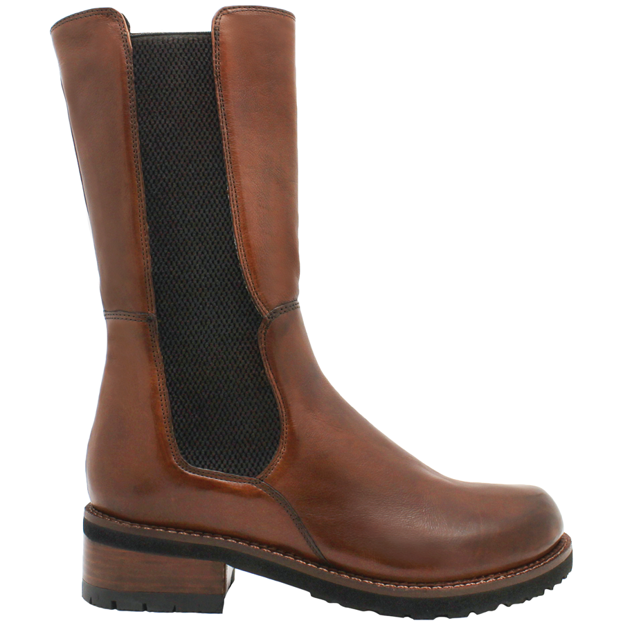 Cognac mid calf best sale boots