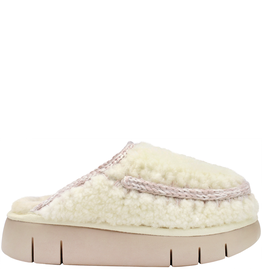 Mou Mou MU2N Vanilla Curly Sheepskin Clog 2430