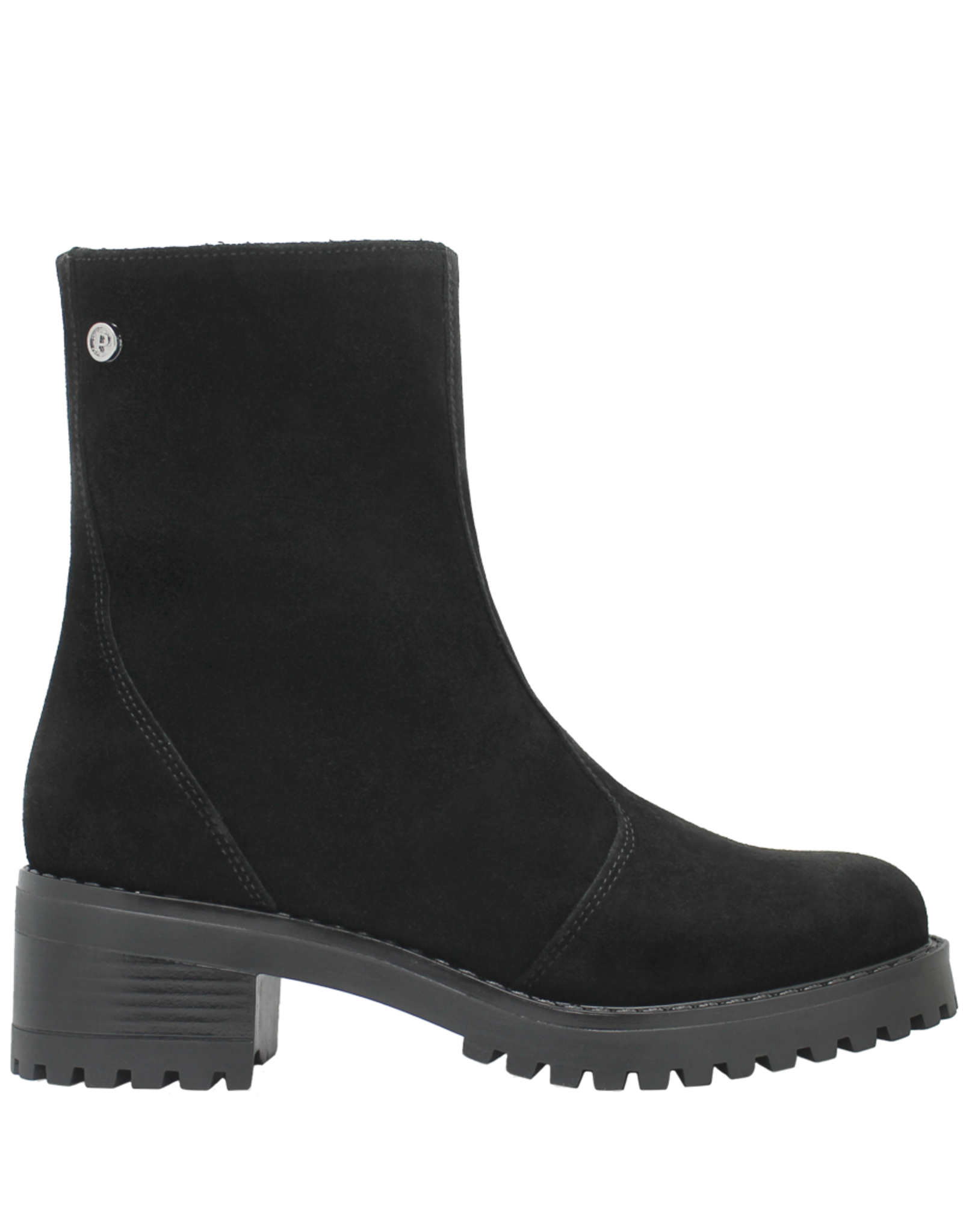 PalmrothOriginal Palmroth PO23D Black Suede Side Zip Boot Forli