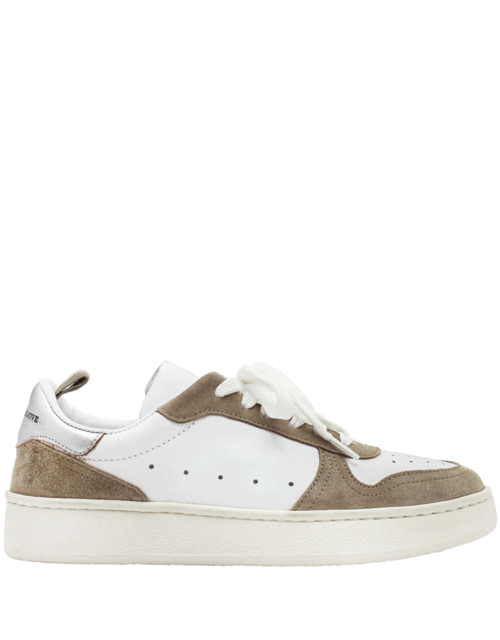 Officine Creative- OC64C- White Low Top Sneaker With Sand/Silver Mia