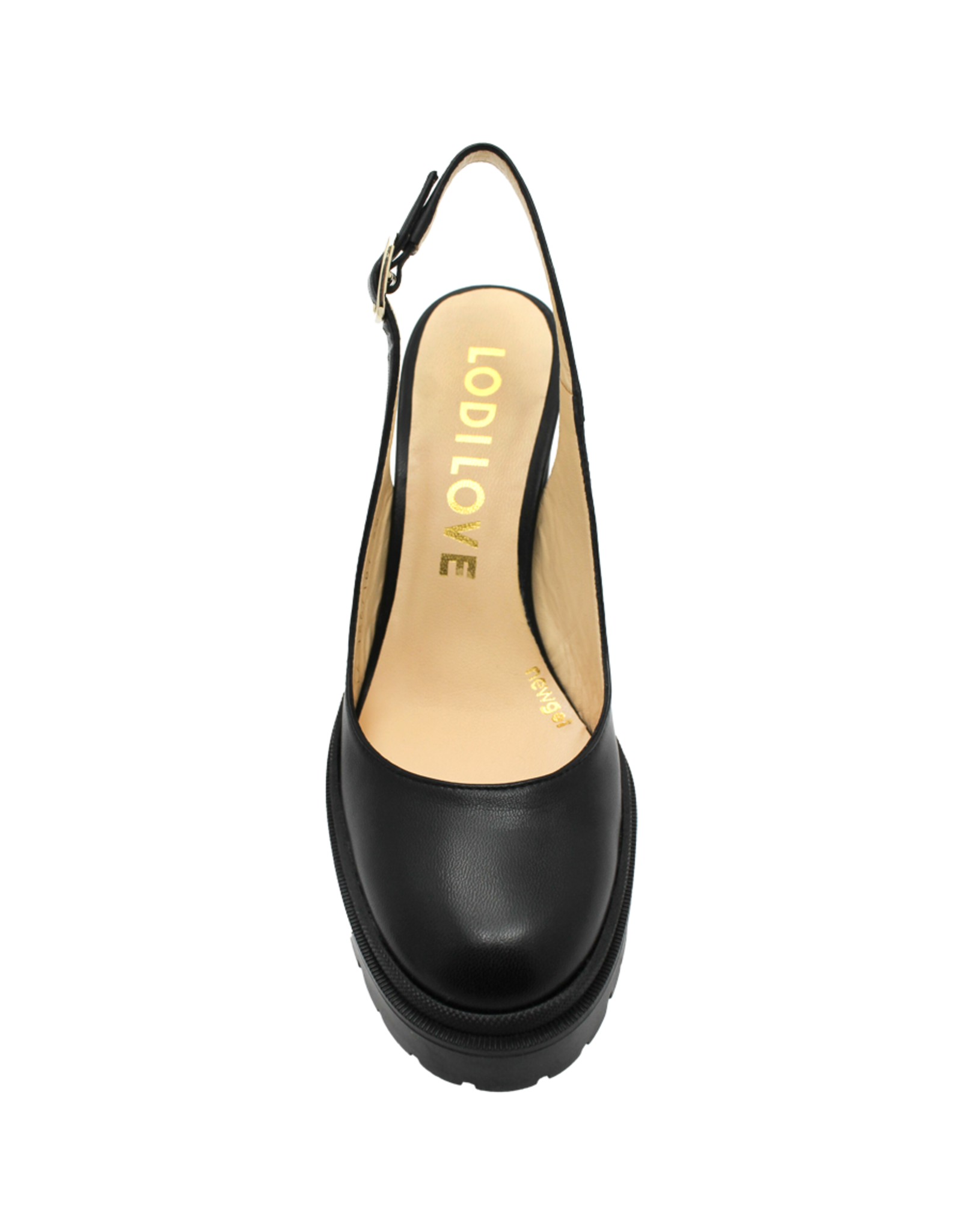 Lodi Lodi LD3B Black Calf Platform SlingBack 2282