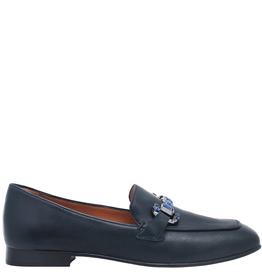 MaraBini MaraBini M10M Blue Flat Loafer With Crystal Bar 9975