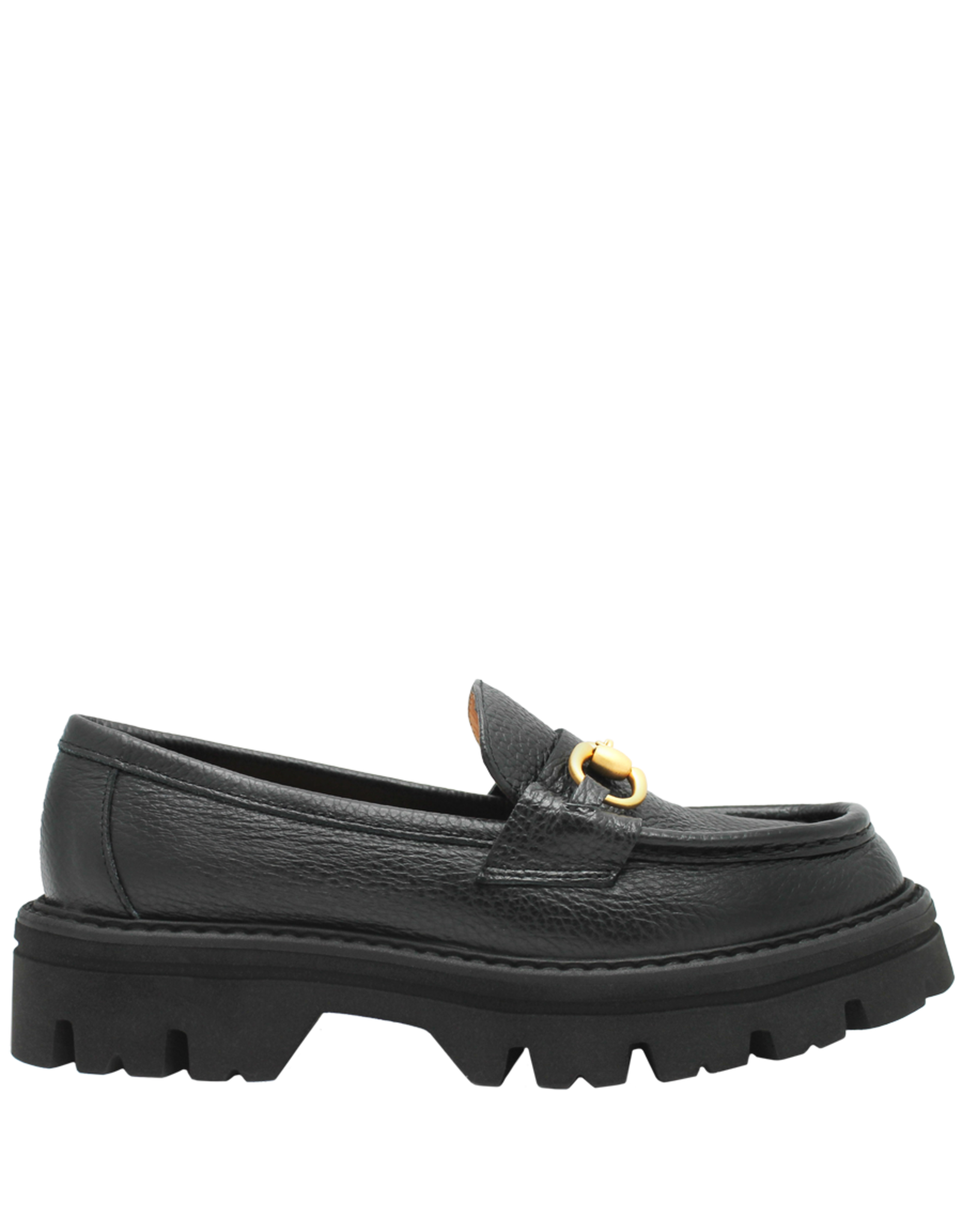 MaraBini MaraBini M11K Black Grain Loafer With God Bit 9989