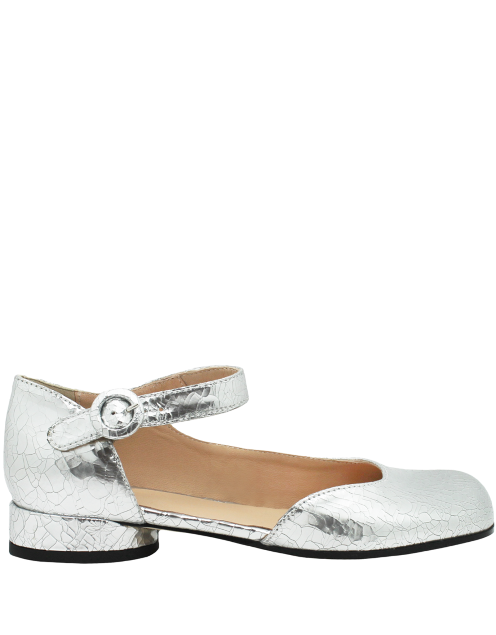 Now Now  N44H Silver D'Orsay Flat Mary Jane 8780