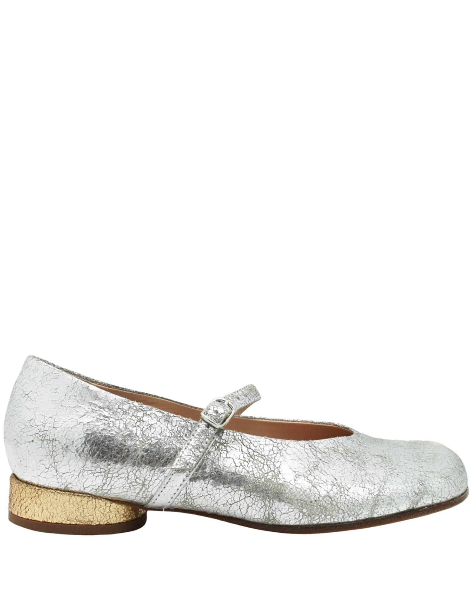 Now Now N44F Silver MaryJane Flat 8778