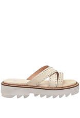 Now Now N44D Ivory Mule With Tread Sole and Studs 8725