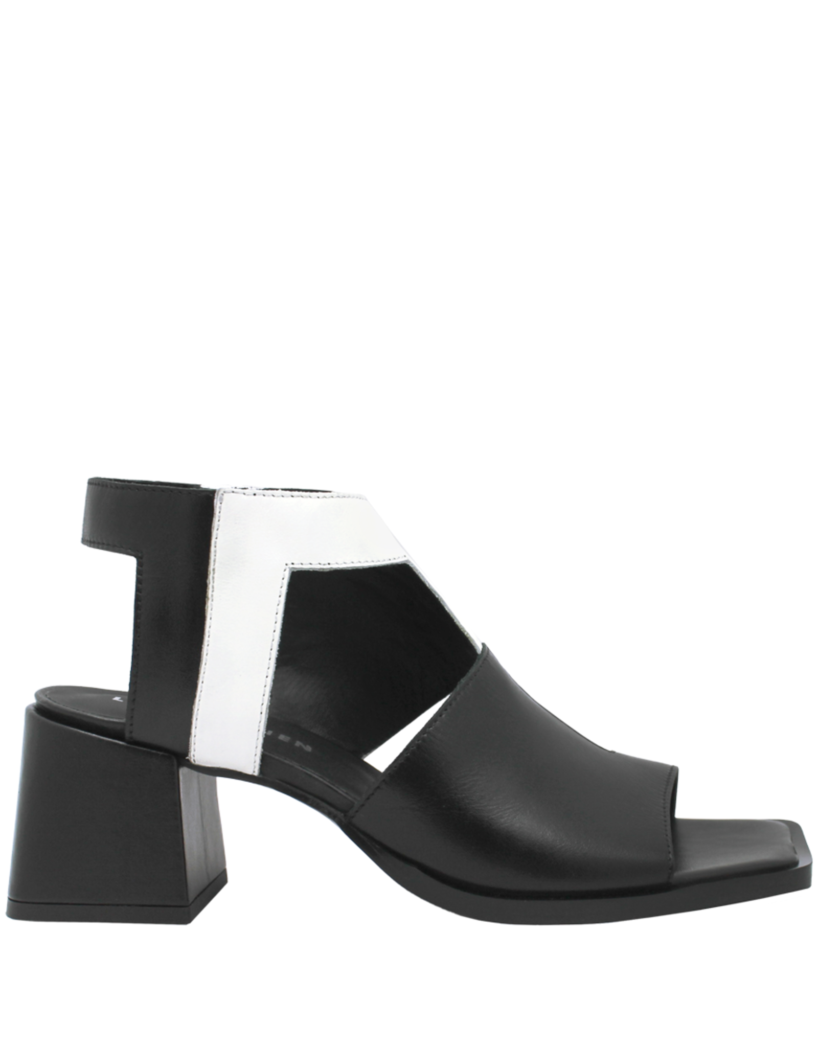 LeBohemien LeBohemien LB1I Color Block Medium Heel Sandal-Gage