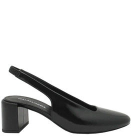 Halmanera Halmanera H46Z Black Glaze Medium Heel Sling 3038