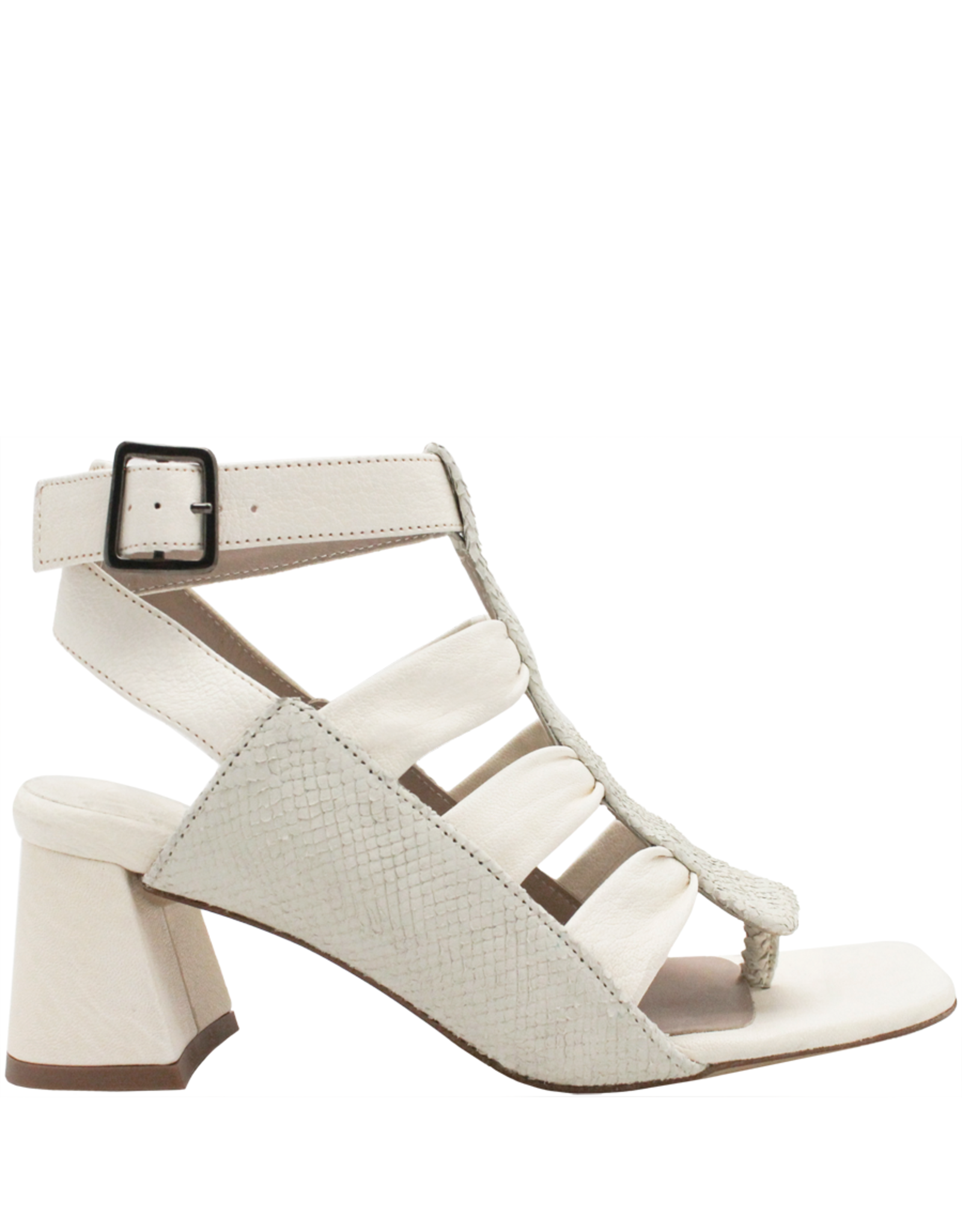 MLO Ixos IS71Z Ivory Ankle Strap Sandal Lean