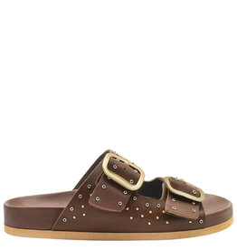 Antenora AT1J Brown Two Buckle Mule Lucas