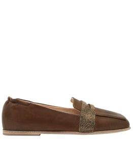 Now Now N44I Camel Loafer With Crystal Detail 8645