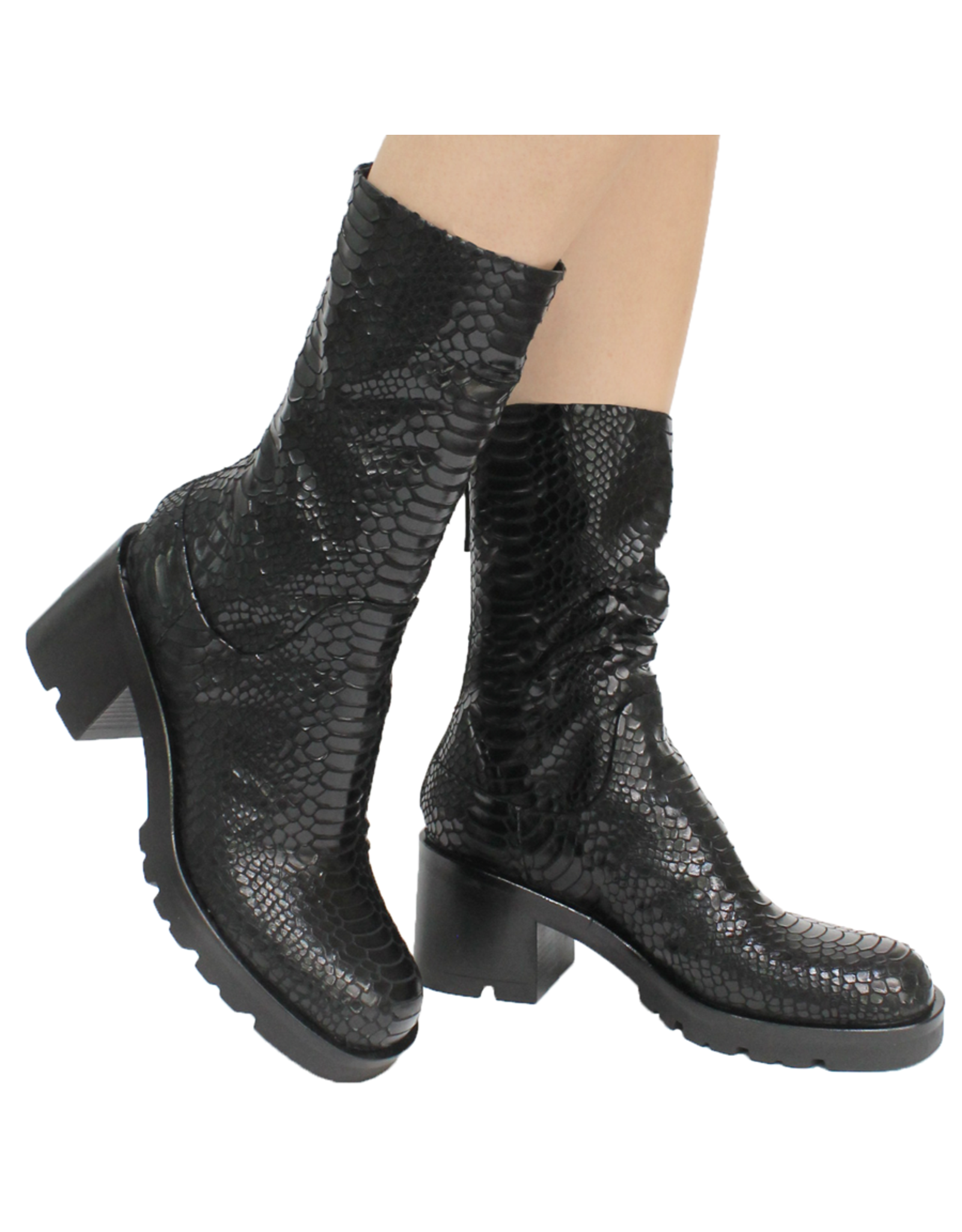 ElenaIachi ElenaIachi EI58T Black Emb Pyth Tread Dulcy