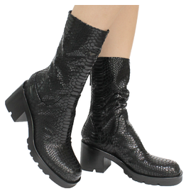 ElenaIachi ElenaIachi EI58T Black Emb Pyth Tread Dulcy