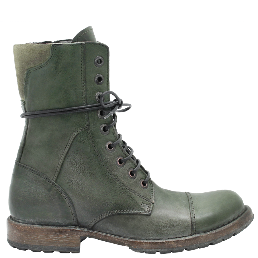 靴 ISHMM moca boots moma-moma-ma11h-green-flat-