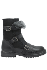 Moma Moma MA11L Black Shearling 3 Buckle Boot Jenna