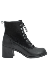 Moma Moma MA11P Black Lace-Up Boot Mallory