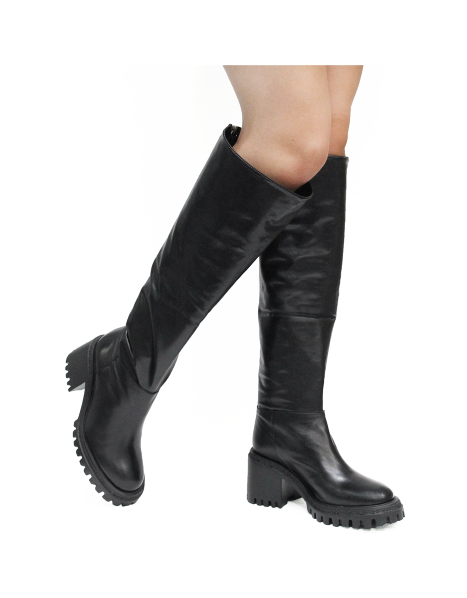 Halmanera Halmanera H48H Black Two in One: Knee Boot/Ankle Boot Ruby