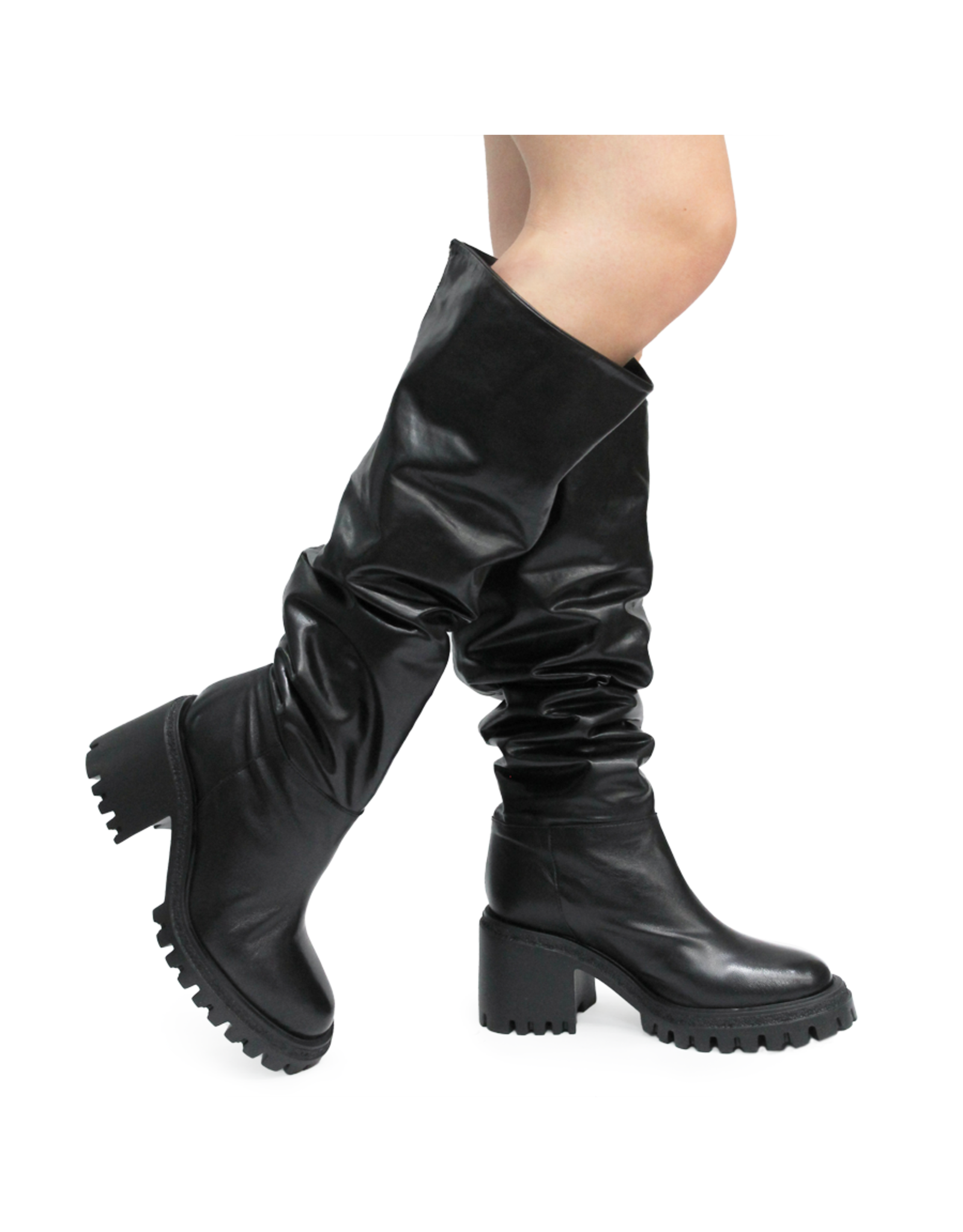 Halmanera Halmanera H48H Black Two in One: Knee Boot/Ankle Boot Ruby