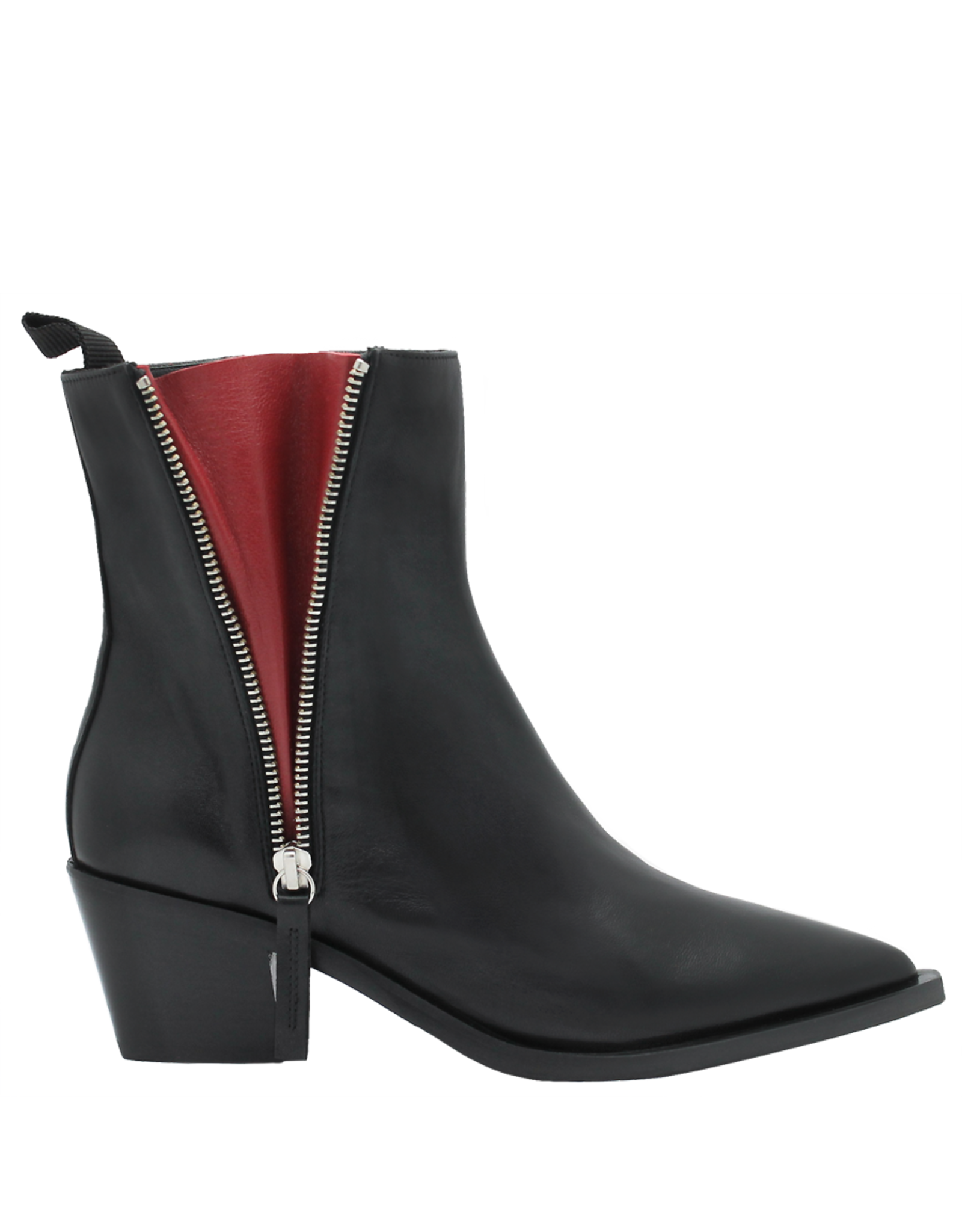 Halmanera Halmanera H48I Black Double Zipper Point Toe Boot Tace