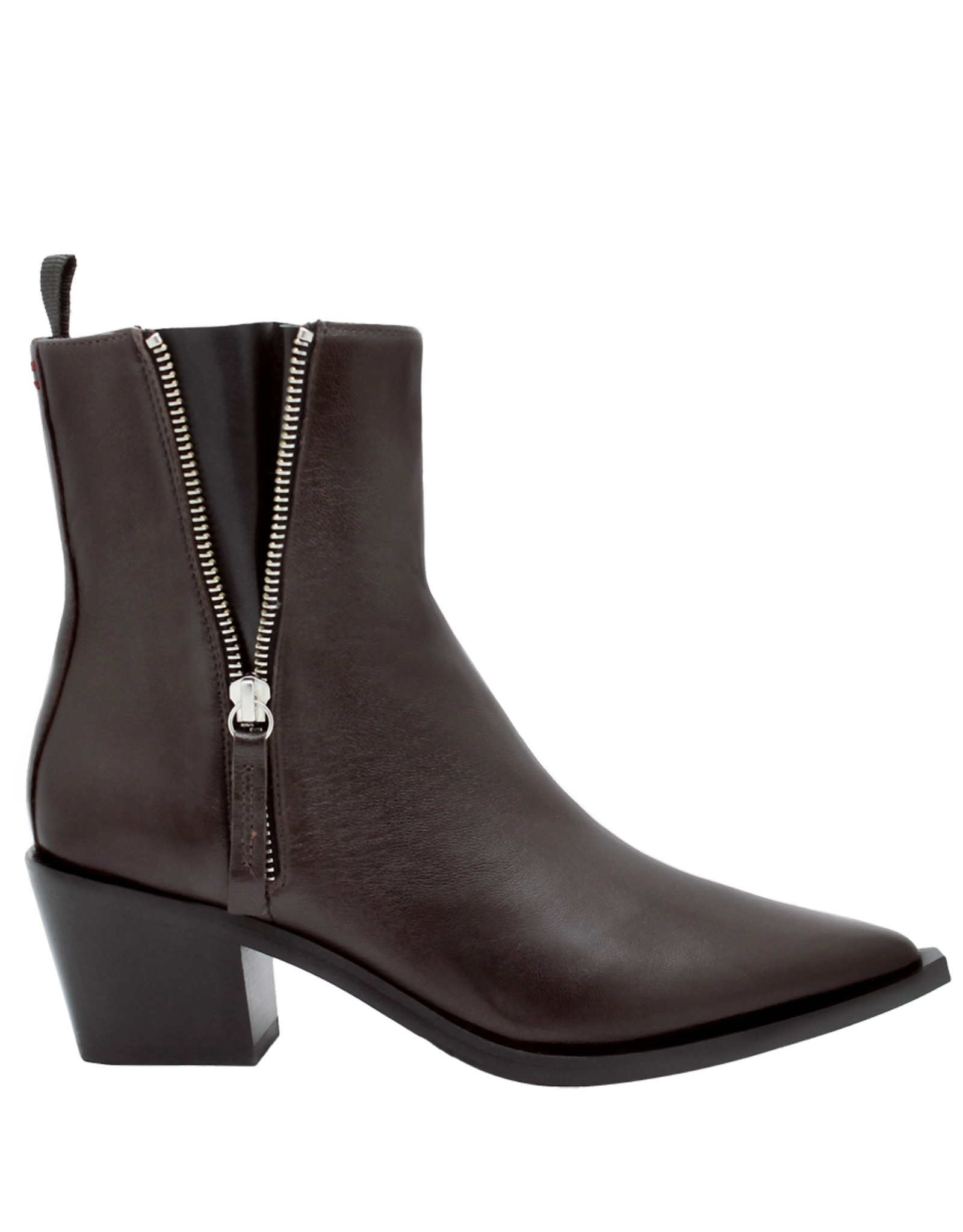 Halmanera Halmanera H48J Brown Double Zipper Point Toe Boot Tace