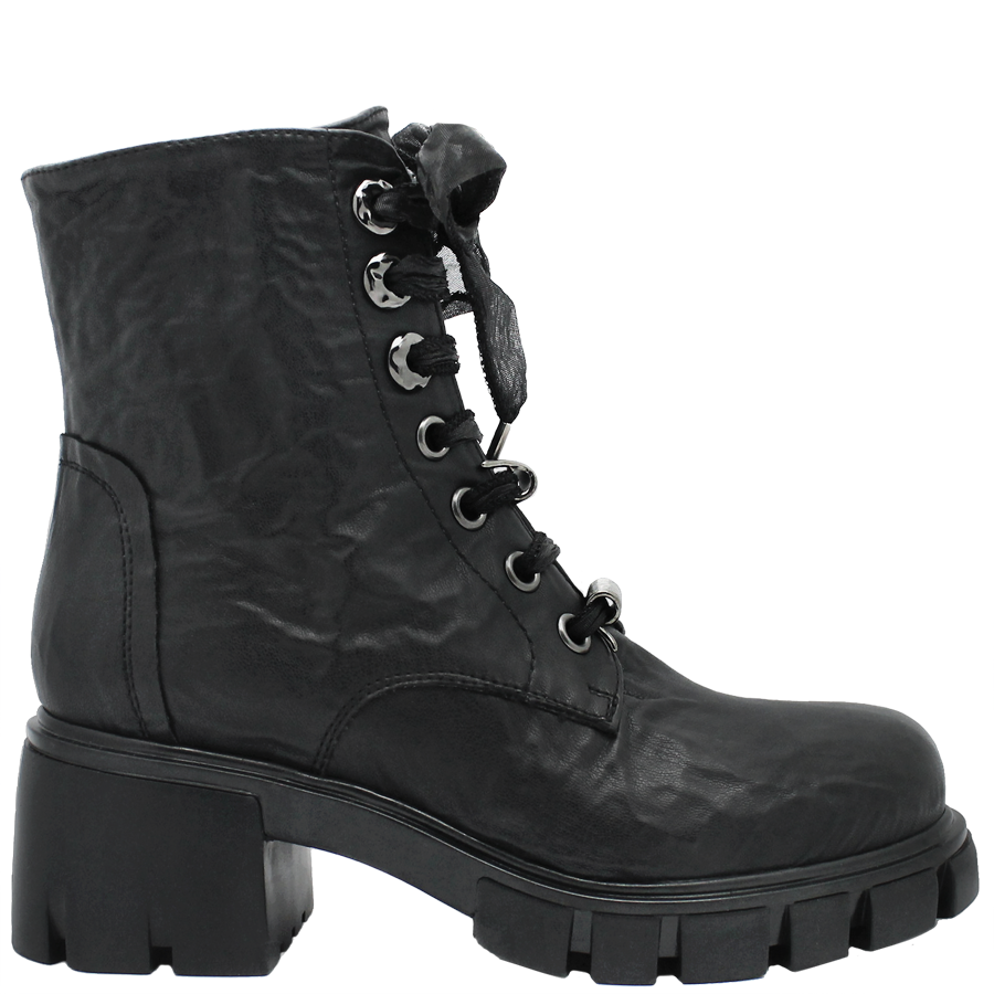 nodress ブーツ　ブラック now-now-n44o-black-lace-up-