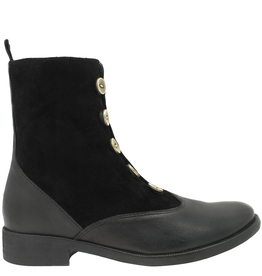 Anis Anis AS4L Black With Suede Button Detail Asya