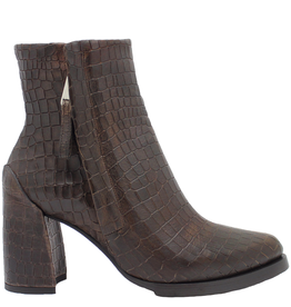 Ixos IS72F Brown Embossed High Heel Ankle Boot Berg