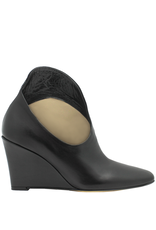 Ixos IS72I Black Point Wedge Shoe Boot Yuko