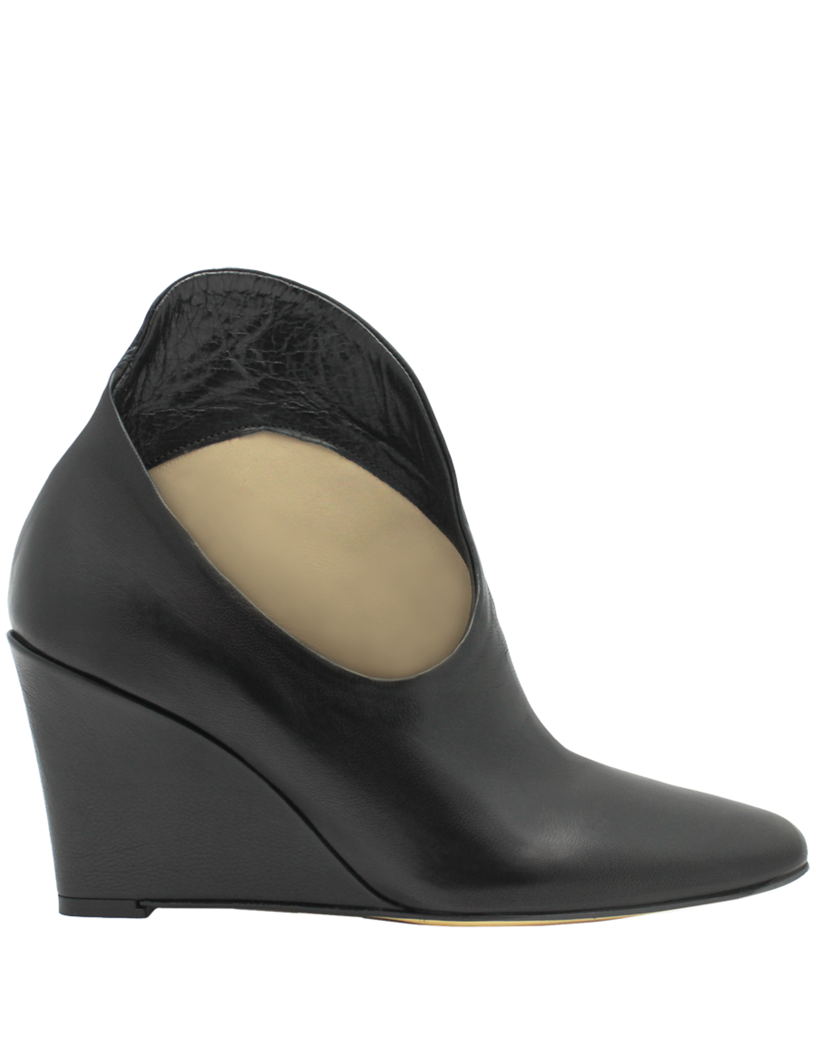 Ixos IS72I Black Point Wedge Shoe Boot Yuko