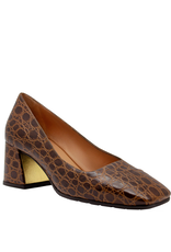 MaraBini MaraBini M12C Brown Croco  Pump-1012
