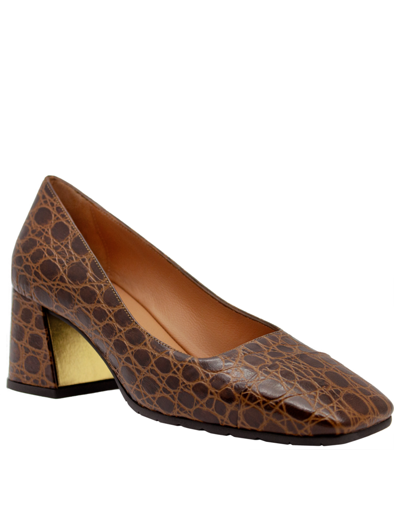 MaraBini MaraBini M12C Brown Croco  Pump-1012