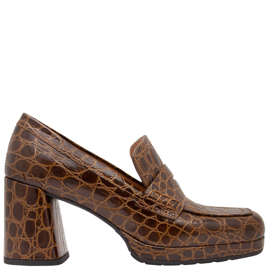 MaraBini M12H Brown Croc Loafer Platform 1017 - Head Start Shoes