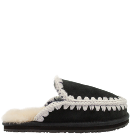 Mou Mou MU2T Black Lambswool Mule Dutch