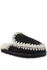 Mou Mou MU2T Black Lambswool Mule Dutch
