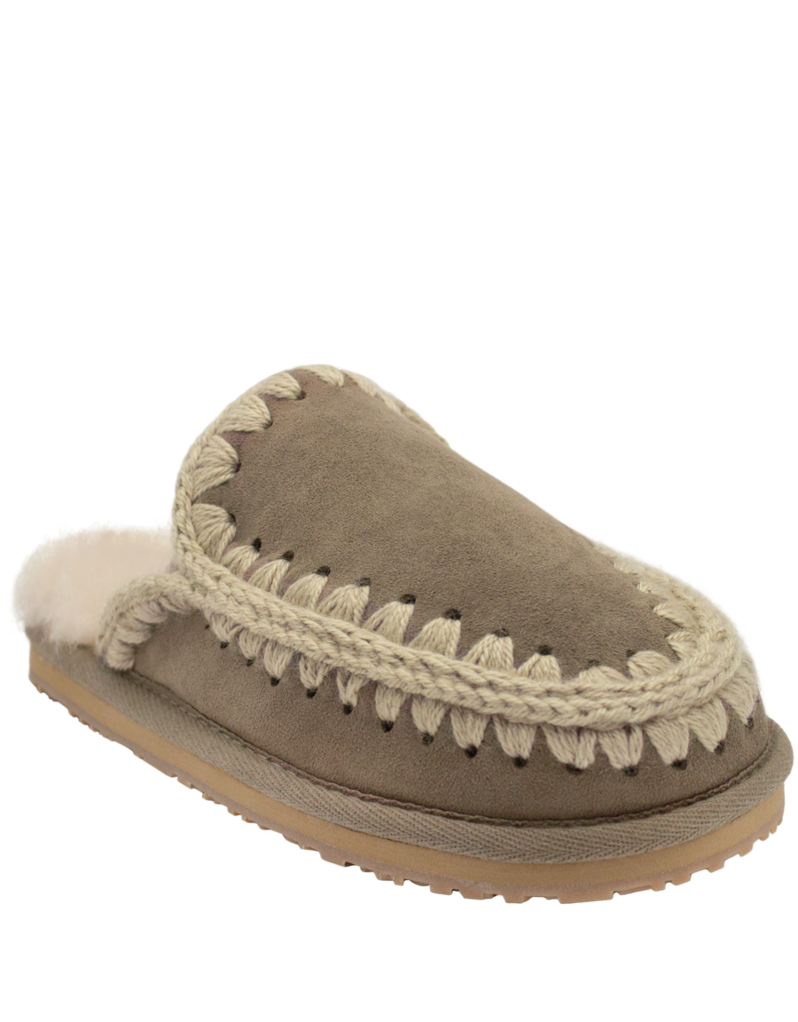 Mou Mou MU2U Grey Lambswool Mule Dutch