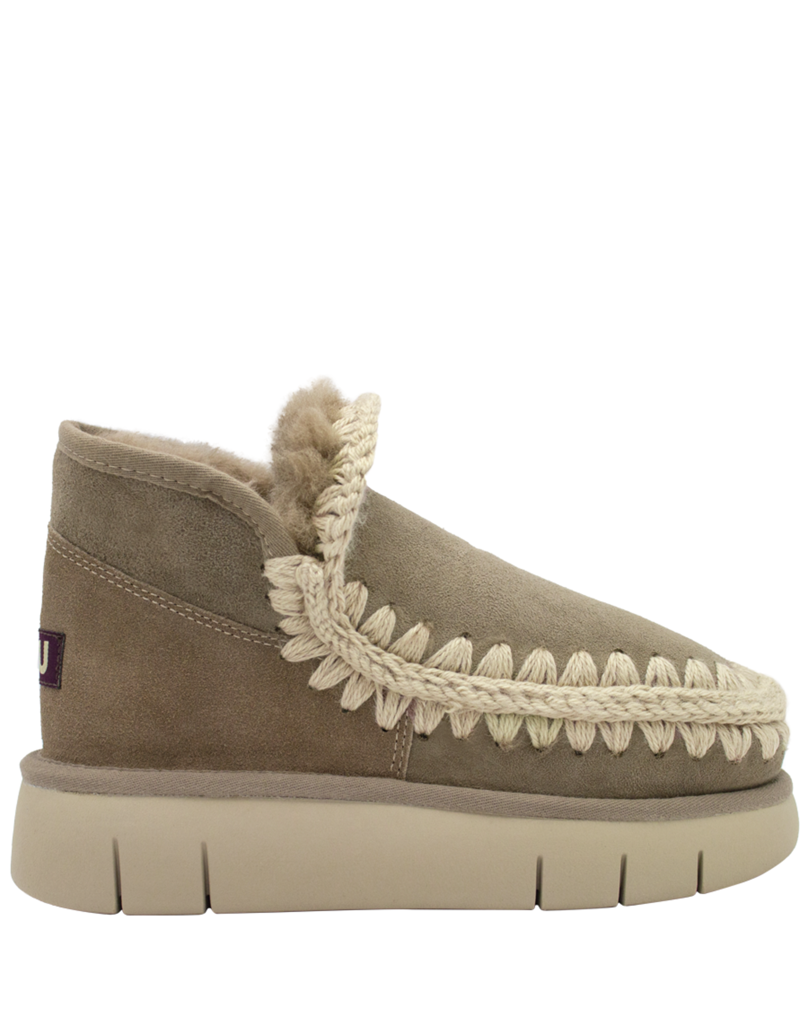 Mou Mou MU2Z Grey Lambswool Boot Victor