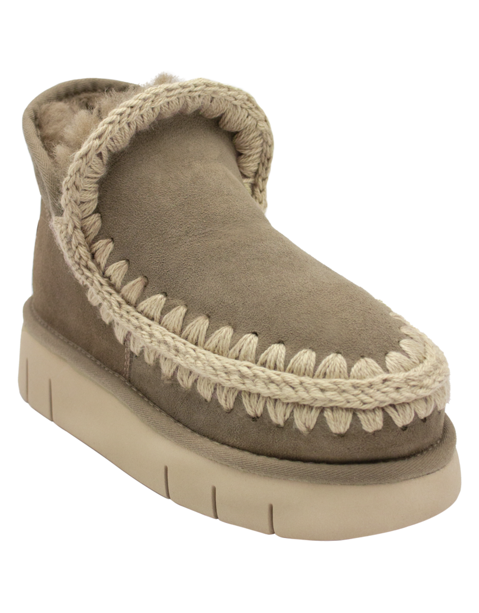 Mou Mou MU2Z Grey Lambswool Boot Victor