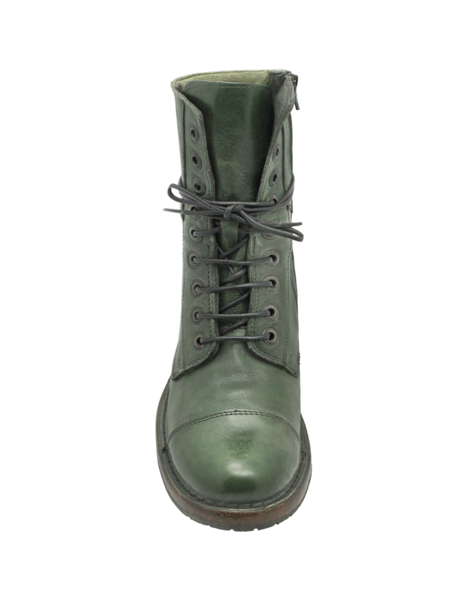 Moma Moma MA11H Green Flat Boot With Laces Croix