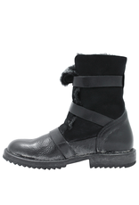 Moma Moma MA11L Black Shearling 3 Buckle Boot Jenna