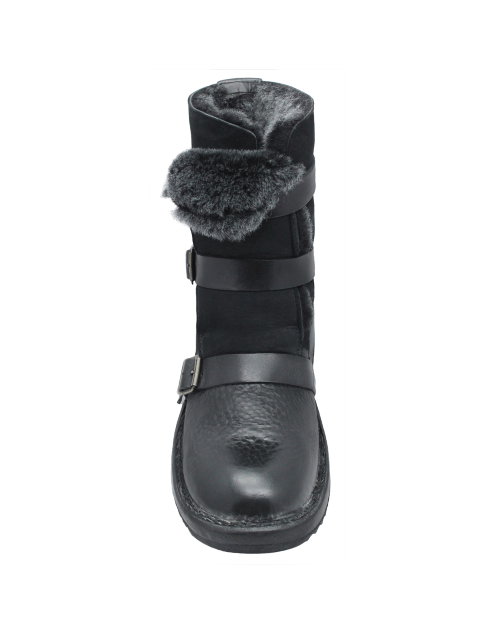 Moma Moma MA11L Black Shearling 3 Buckle Boot Jenna