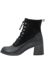 Moma Moma MA11P Black Lace-Up Boot Mallory
