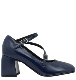 Laura Bellariva LauraBellariva LB3W Blue Patent  Pump 9722