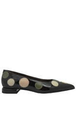 OtherWoman OtherWoman OW1 Black Pat Ballerina W/Dots  Obed