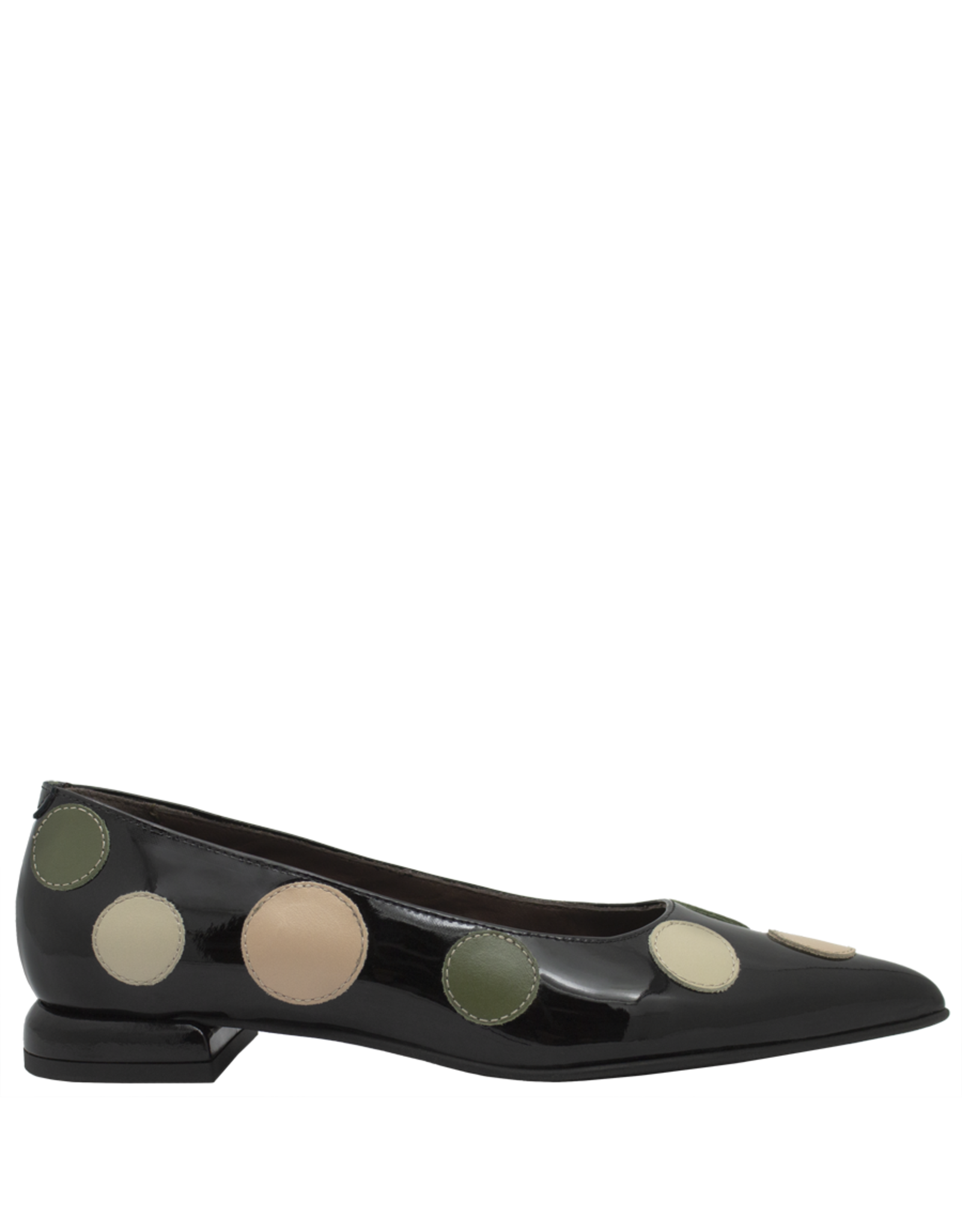 OtherWoman OtherWoman OW1 Black Pat Ballerina W/Dots  Obed